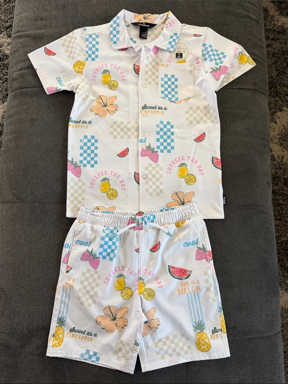 Eddie Bauer Boys 2 pc Shirt and Shorts Set